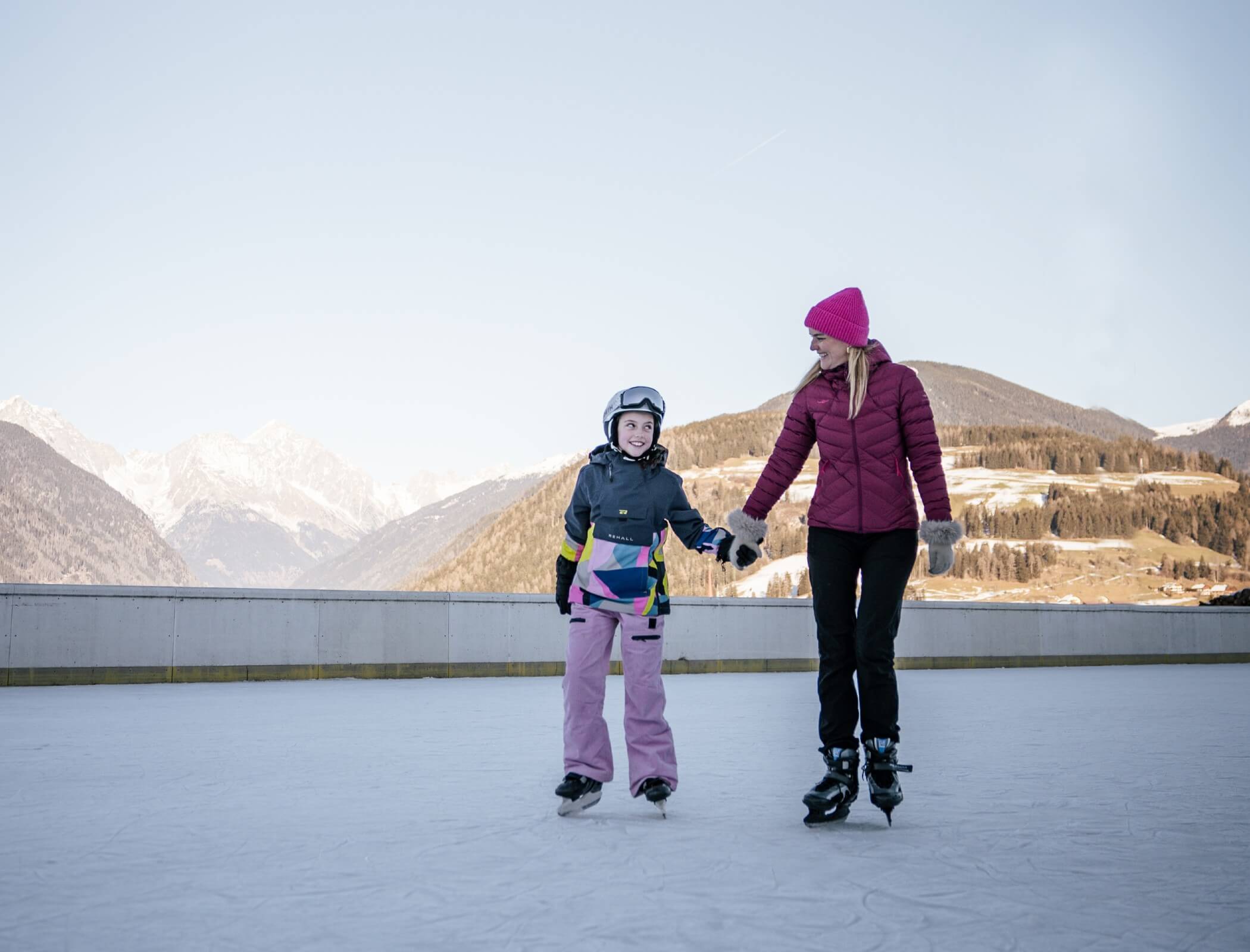 Eislaufen bei der Kids Area Panorama