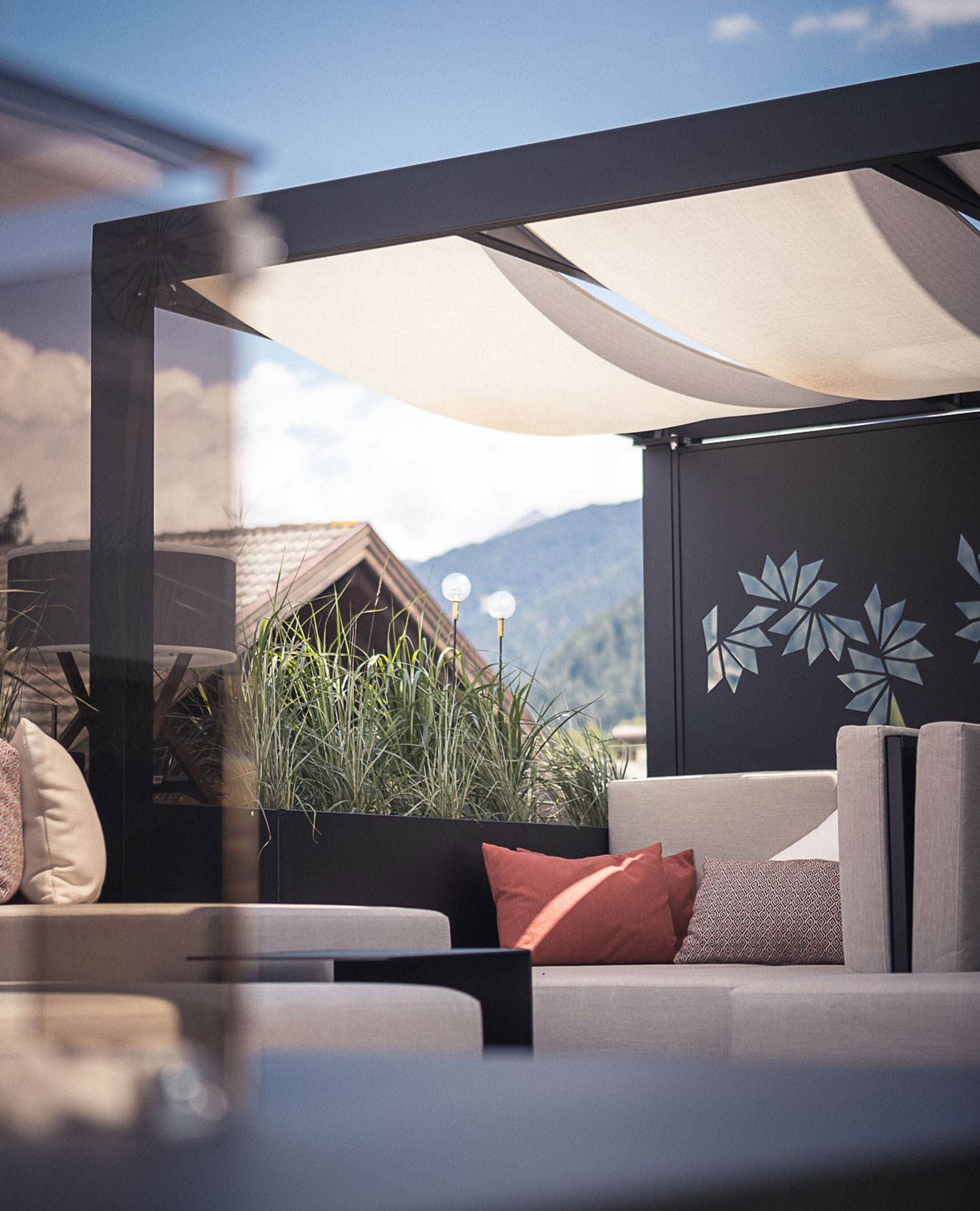 Roof terrace at - Hotel Fameli Valdaora