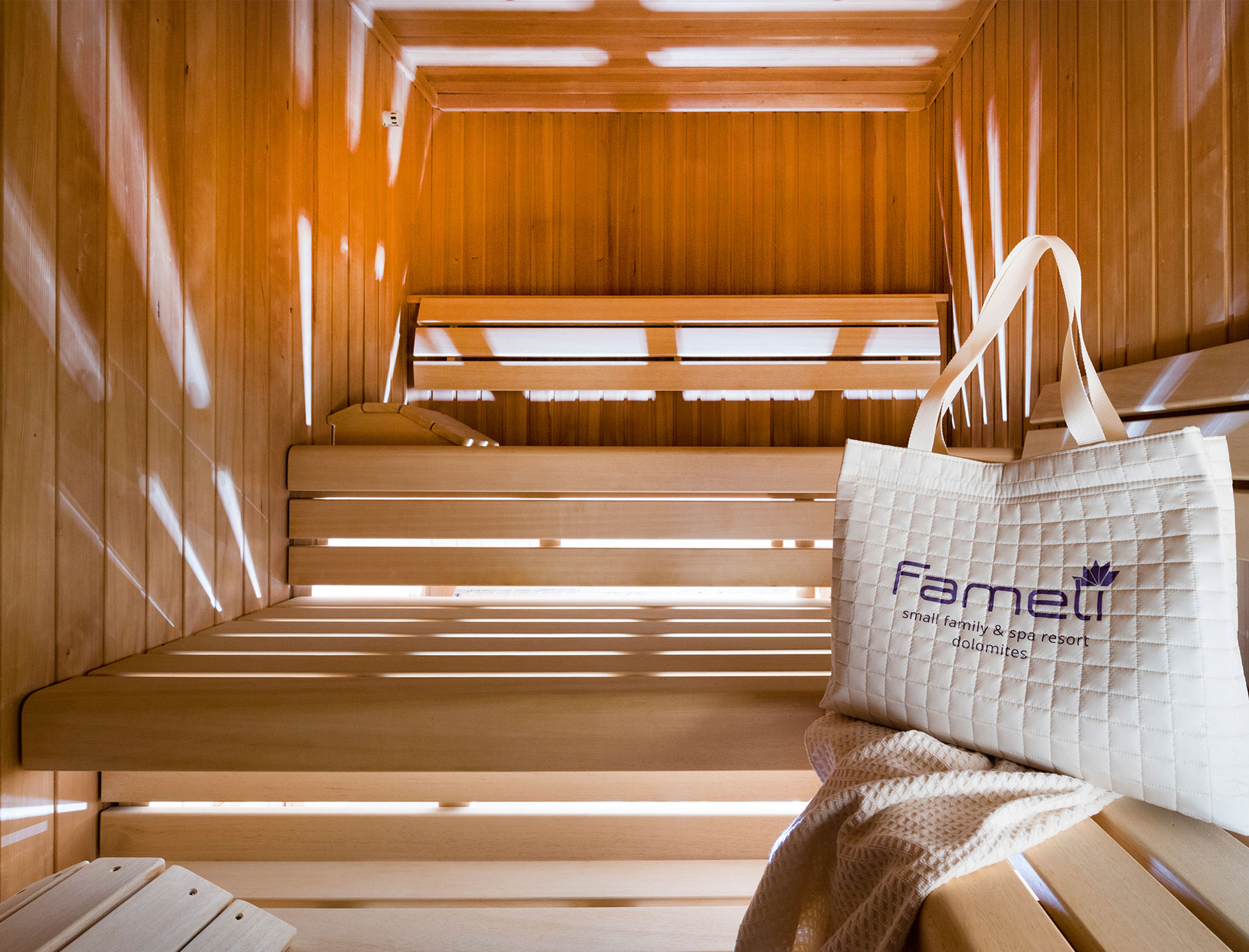 Wellness bag in the sauna - Hotel Fameli
