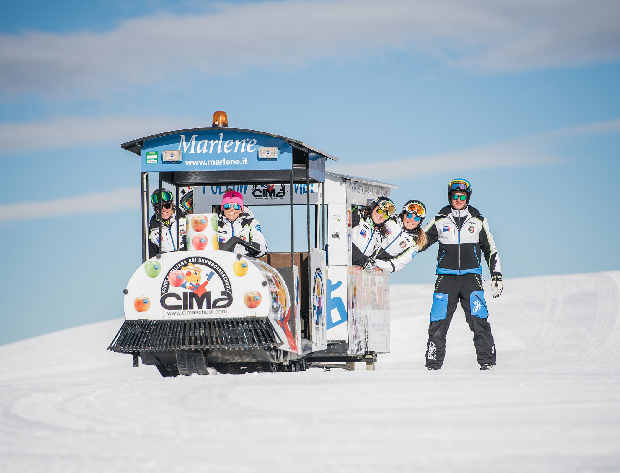 Ski train on Plan the Corones - Hotel Fameli