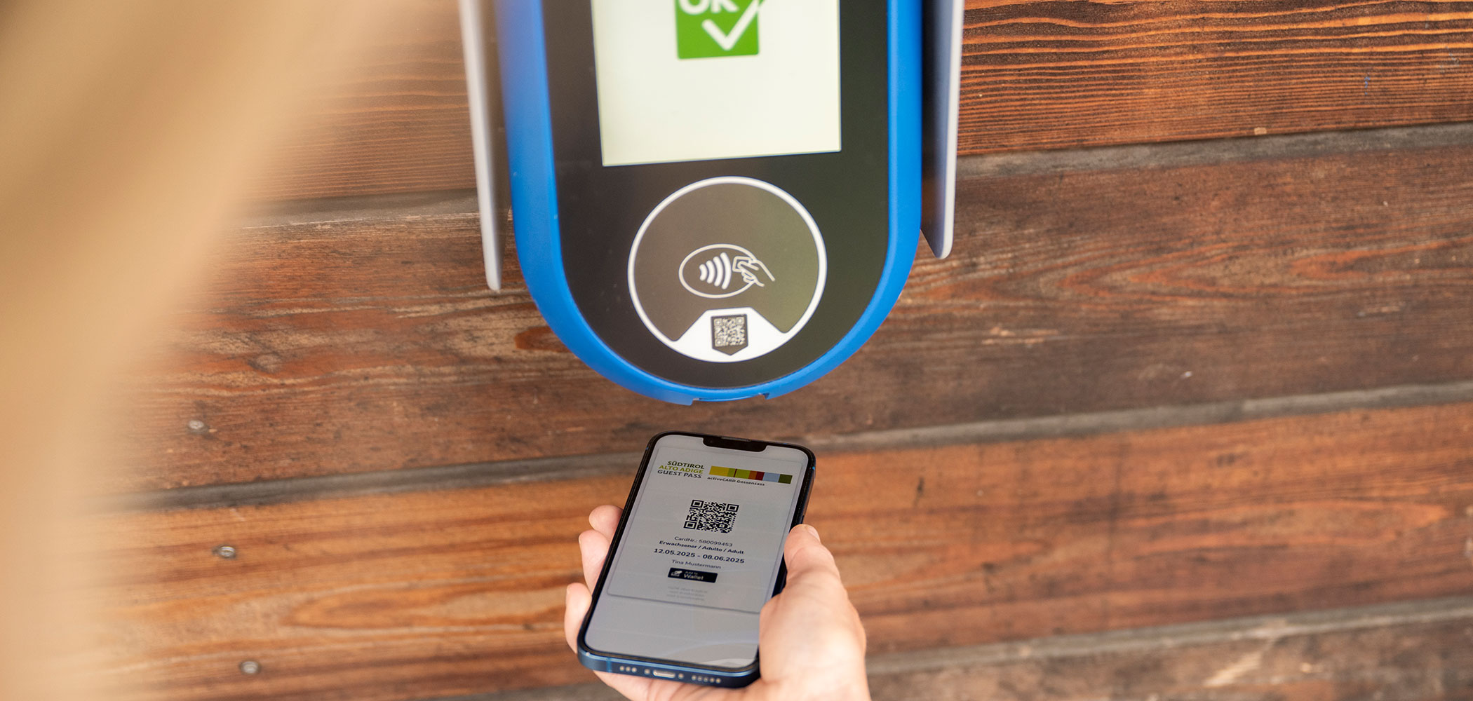 Stamp Guestpass QRcode at the station