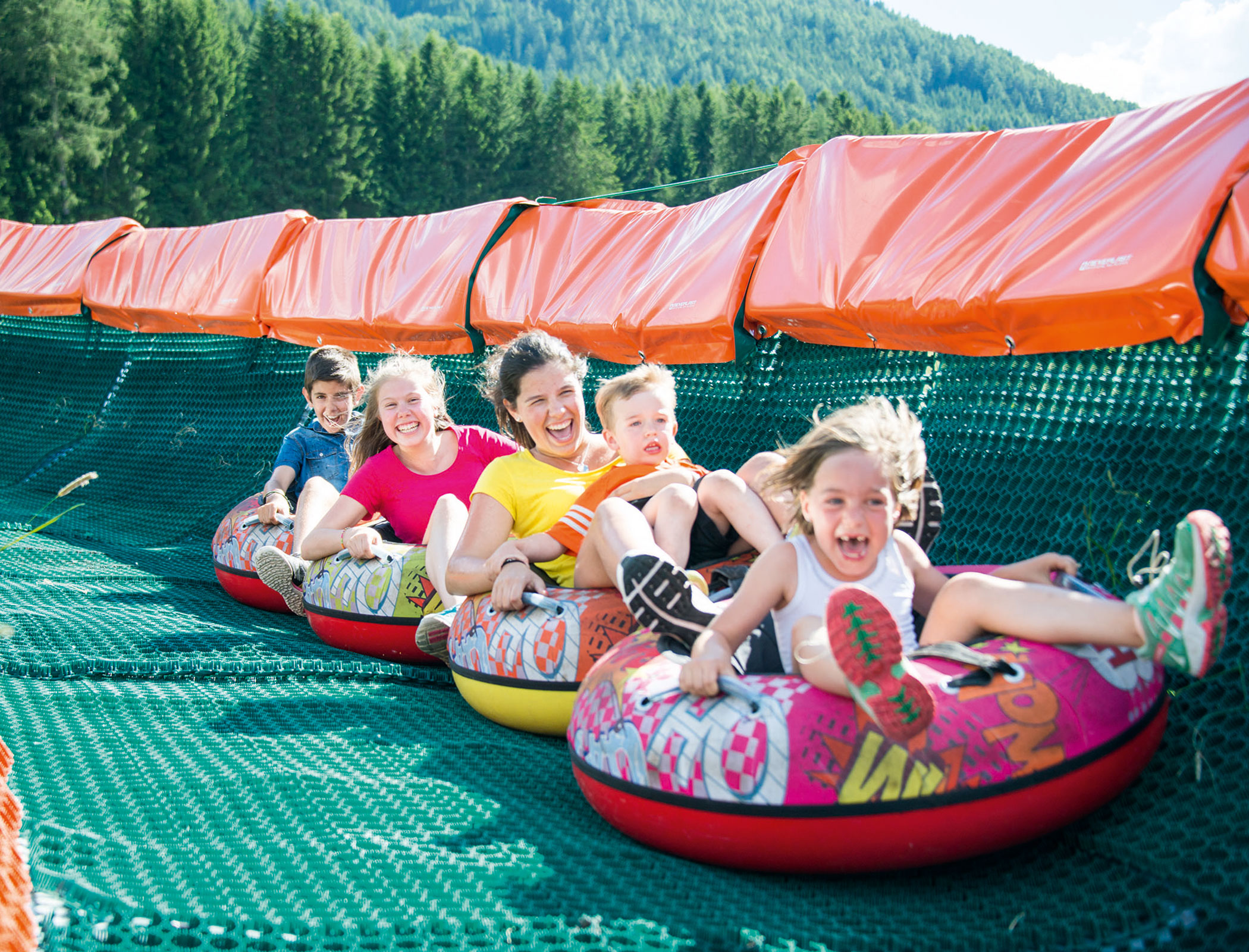 Tubing in summer in Valdaora - Hotel Fameli