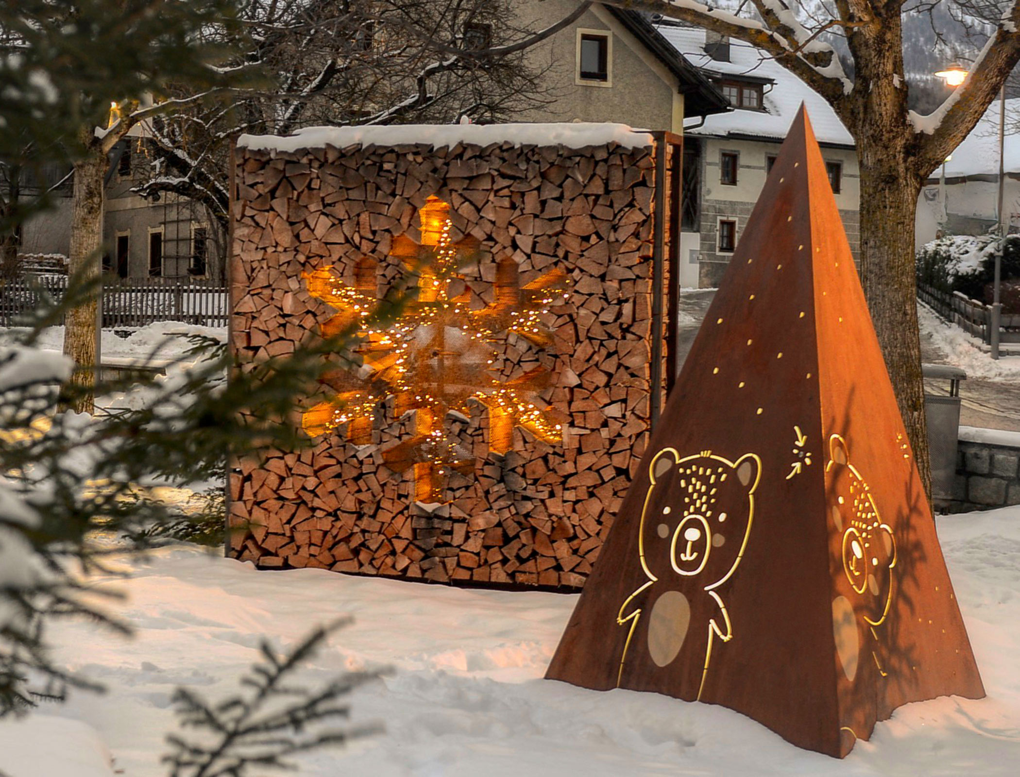 Der Lichterzoo im Winter in Olang - Hotel Fameli