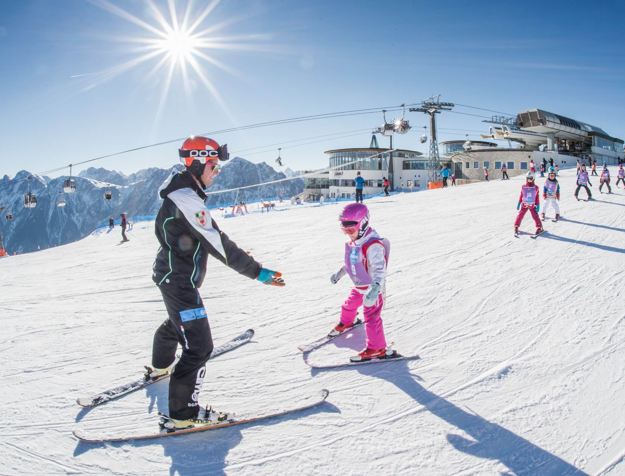 Skifahren Kinder am Kronplatz